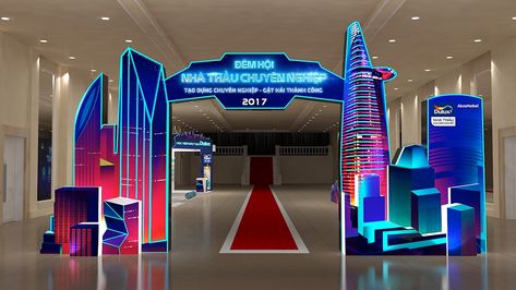 Event Dulux NTCN 2017 on Behance Event Entrance Arch Design Simple, Corporate Event Entrance Arch Design, Event Gate Design, Entrance Hall Ideas, Corporate Event Ideas, Event Entrance Arch Design, Event Entrance Design, Event Entrance Arch, Gate Event