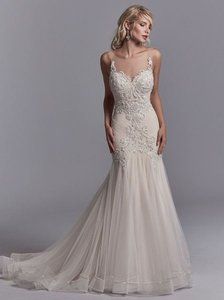 Maggie Sottero Ivory/Light Nude Sexy Wedding Dress Size 8 (M) - Tradesy