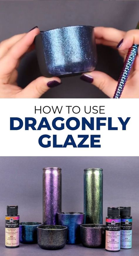 Dragonfly Glaze is a beautiful new top coat that gives your craft and DIY projects an amazing color shifting finish. I am sharing my best tips and tricks for using this fun new craft supply. Kids Craft Supplies, Organize Craft Supplies, Diy Crafts For Adults, Sell Diy, Diy Cups, Tumbler Cups Diy, Diy Crafts Hacks, Crafts Hacks, Fun Diy Crafts