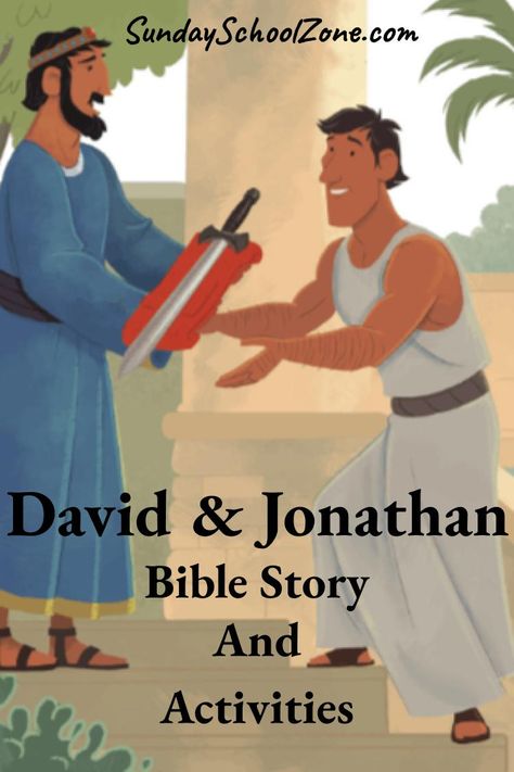 Jonathan And David Friendship, David And Johnathon Bible Craft, David And Jonathan Bible Story, David And Jonathan Coloring Page, David And Jonathan Friendship Activities, Jonathan And David Craft, David And Jonathan Craft, David And Jonathan Friendship Craft, Craft Preschool Ideas