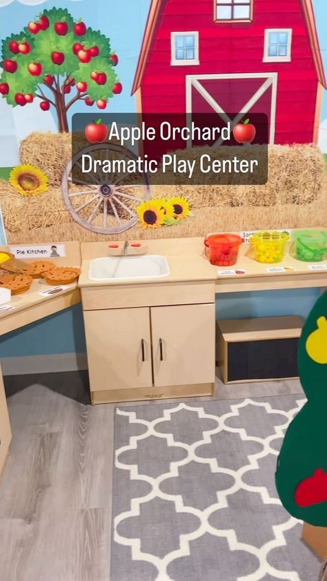 4.9K views · 201 reactions | Apples, Apples Everywhere!! 🍎🍏🍎 Welcome to the cutest little apple orchard around. At this dramatic play center students: 🌳Pick apples from the tree 🍎🍏Sort them by color 🥧 Make apple pies 🧃Sell hot apple cider, bags of apples, and caramel apples at the farm stand I’m not exaggerating when I tell you that they played with this for an hour today. They took turns, had great ideas about what to do with the apples, wrote invitations, and packed an “apple tea party Apples And Caramel, Dramatic Play Center, Apple Tea, Dramatic Play Centers, Apple Pies, Hot Apple Cider, Play Centre, Farm Stand, Apple Orchard