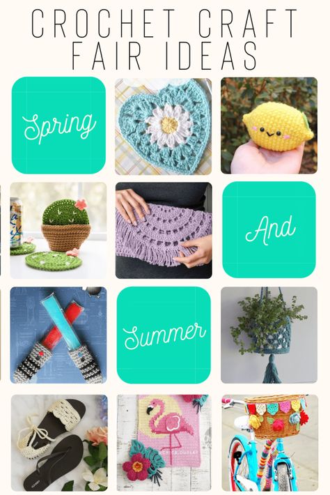 Crochet Items That Sell Well - Spring & Summer Edition - Nine Inspired Selling Crochet Items, Craft Fair Ideas, Fundraising Crafts, Crochet Craft Fair, Clutch Bag Pattern, Diy Projects To Make And Sell, Crochet Clutch Bags, Popular Crochet, What To Sell