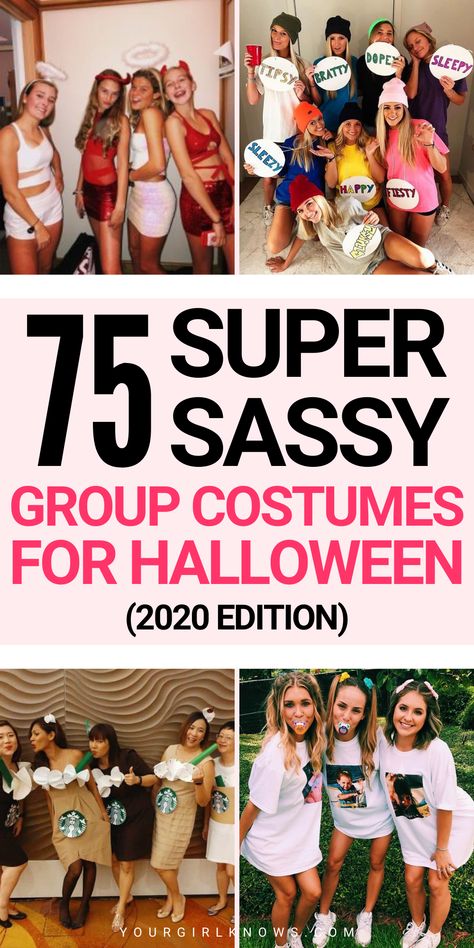 Costumes For Three People, Team Halloween Costumes, Group Halloween Costume Ideas, Girl Group Halloween Costumes, Diy Group Halloween Costumes, Costumes Scary, Friend Costumes, Cute Group Halloween Costumes