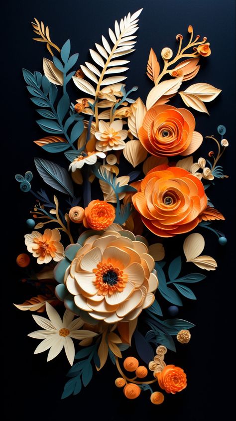 Wallpaper Phone Ideas, Iphone Wallpaper Simple, Blue Roses Wallpaper, Iphone Wallpaper Lights, Botanical Flower Art, Paper Cutout Art, Flower Drawing Design, Floral Wallpaper Phone, Lovely Flowers Wallpaper