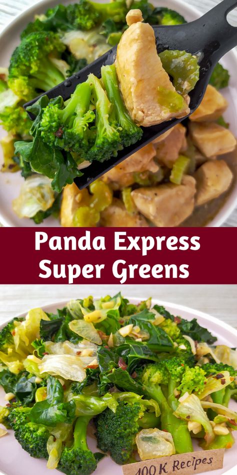 Panda Express Veggie Recipe, Asian Greens Recipe, Panda Express Super Greens Recipe, Panda Express Super Greens, Panda Express Recipes, Spicy Butter, Mixed Veggies, Vegan Pumpkin Recipes, Meat Dish