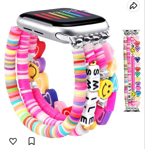 Apple Watch Wristbands, Apple Watch Bands Women, Beaded Watches, Fashion Preppy, Apple Watch 42mm, Apple Watch Models, 38mm Apple Watch Band, Apple Watch Strap, Polymer Clay Beads