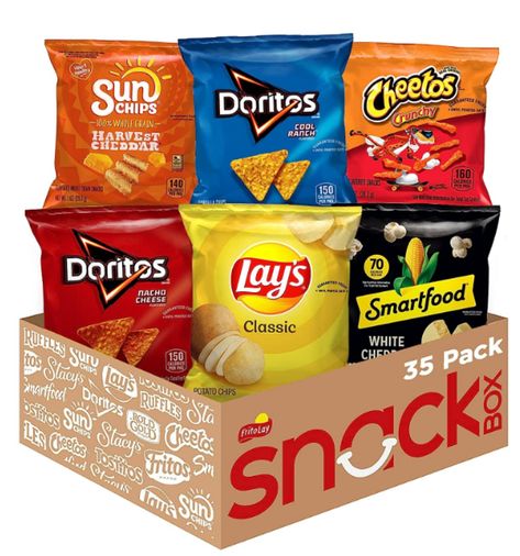 Frito-Lay Snacks Variety Box. Sun Chips, Doritos, Cheetos, Potato Chips, Popcorn. Amazon Associate Lays Flavors, Welches Fruit Snacks, White Cheddar Popcorn, Cheetos Crunchy, Sun Chips, Cheddar Popcorn, Doritos Nachos, Frito Lay, No Calorie Snacks