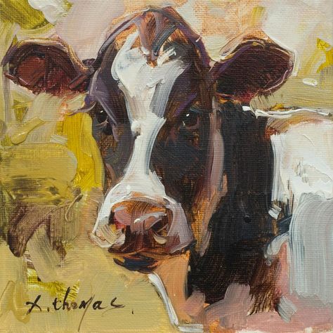 Original Fine Art By © Thomas Xie in the DailyPaintworks.com Fine Art Gallery Art Thomas, Brown Cow, Cow Painting, Cow Art, Art And Illustration, Daily Paintworks, Fine Art Gallery, Original Fine Art, Artsy Fartsy