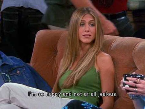 When Rachel was “so happy and not at all jealous” of Monica and Chandler’s engagement. Nancy Dow, Iconic Lines, Monica And Chandler, Friends Scenes, Jenifer Aniston, Flirting Body Language, Friends Moments, Flirting Quotes For Her, Flirting Quotes Funny