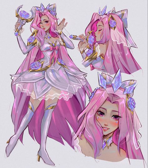 Crystal Rose Seraphine, Seraphine Lol, Seraphine League Of Legends, Full Illustration, League Of Legends Characters, Girls Music, Cute Games, Wait For It, Lol League Of Legends