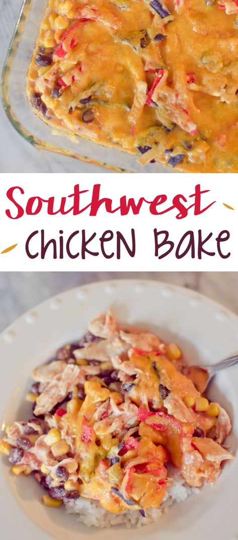 Southwest Chicken Bake, Chicken Bake Recipe, Asian Bowls, Dinners Recipes, School Dinners, Southwest Chicken, Chicken Bake, And So It Begins, Heart Food