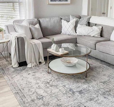 Light Gray Couch, Dining Room Area Rug, Dining Room Area, Area Room Rugs, Modern Farmhouse Living, Modern Farmhouse Bedroom, Grey Couches, Modern Farmhouse Living Room, Farmhouse Living Room