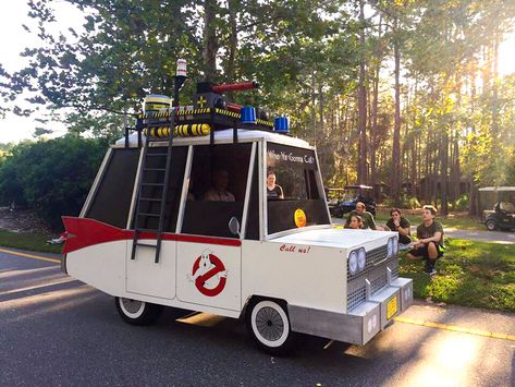 Halloween Golf Cart, Golf Cart Parade, Ghostbusters Car, Golf Cart Decorations, Golf Cart Bodies, Halloween Golf, Class Mom, Used Golf Carts, Retired Life