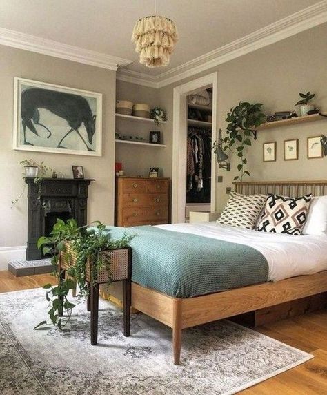 Bohemian Bedroom Design, Bedroom Fireplace, Awesome Bedrooms, Decor Minimalist, Beautiful Bedrooms, Bed Room, Cheap Home Decor, Home Decor Bedroom, Small Bedroom