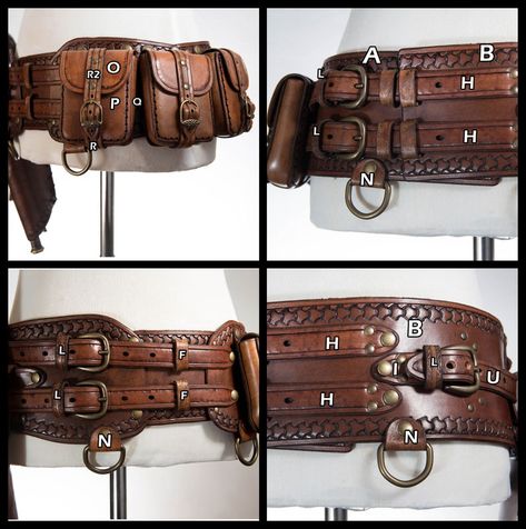 Punk Utility Belt, Cowboy Vampire, Steampunk Utility Belt, Leatherwork Patterns, Kermit Memes, Armour Ideas, Fantasy Armour, Punk Belt, Deku Cosplay