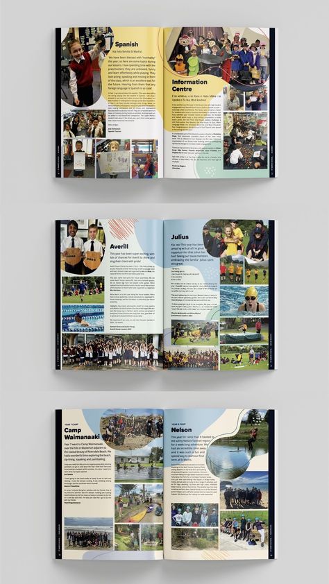 St Marks School 2023 yearbook pages #School_Magazine_Layout_Design #Yearbook_Club_Pages #Magazine_Ideas_For_School_Project #College_Yearbook_Design Yearbook Introduction Page, Yearbook Club Pages, Year In Review Design, Yearbook Page Design Ideas, Yearbook Page Design, Yearbook Layout Design, Graphic Design Yearbook, Modern Yearbook Design, Creative Yearbook Pages