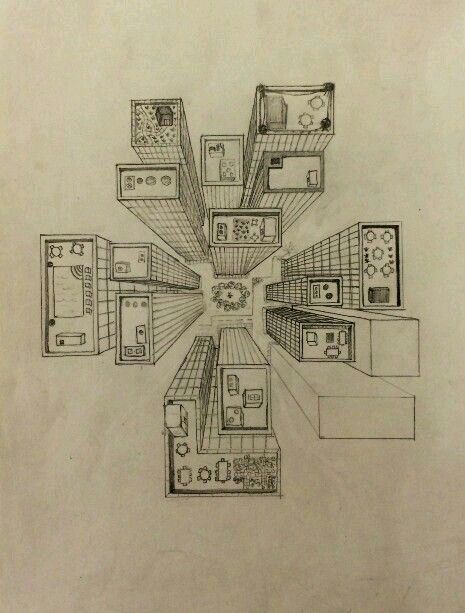 City Perspective, Drawing City, Eye Perspective, View Drawing, Perspective View, Drawing Eye, Perspective Drawing Architecture, One Point Perspective, Architecture Sketchbook