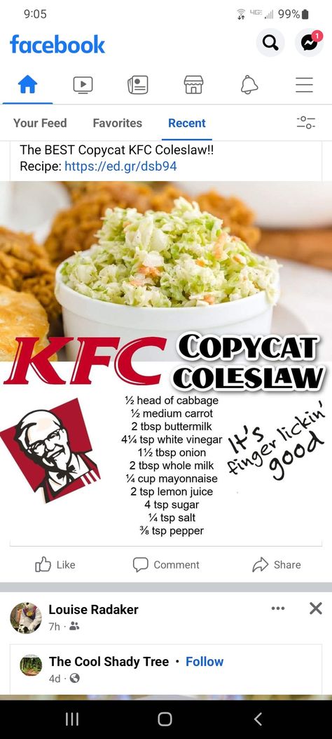 Copycat Coleslaw, Best Coleslaw Recipe, Kfc Chicken Recipe, Coleslaw Recipe Easy, Kfc Recipe, Salad Dressing Recipes Homemade, Copykat Recipes, Copycat Restaurant Recipes, Slaw Recipes