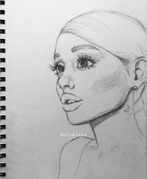 Ariana Grande Pencil Drawing, People Portraits Drawings, Arianna Grande Drawing, Sza Drawing Sketch Easy, How To Draw Ariana Grande, Ariana Grande Art Drawing, Drawings Of Ariana Grande, Ariana Sketch, Hard Drawing Ideas