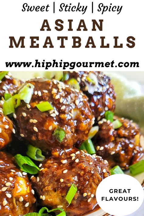 meatballs in a brown sauce on a plate with sesame seeds and green onions Sweet Asian Meatballs, Asian Beef Meatball Recipes, Thai Beef Meatballs, Sweet And Sour Meatballs And Rice, Soy Sauce Meatballs, Easy Asian Meatballs, Saucy Meatballs Recipe, Saucy Asian Meatballs, Sticky Meatball Recipes