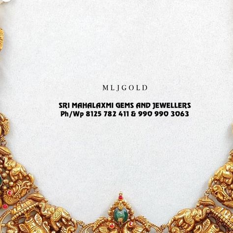 SRI MAHALAXMI GEMS & JEWELLERS on Instagram: "Just type M L J  G O L D  on google.   Travelling some more is worth for jewelry shopping. Presenting a lovely necklace crafted with passion, for you. Visit us for best designs, most competitive prices.  Connect video call no 990 990 3063 or 8125 782 411 for variety  We assure you for total satisfaction" Sri Mahalakshmi Gems And Jewellers, Mahalakshmi Jewellers, J G, Necklace Craft, Video Call, Lovely Necklace, Jewelry Shopping, Cool Designs, Gems