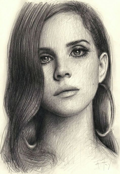 Lana Del Rey #LDR #art by Andrew Fry Emma Watson Sketch, Lana Del Rey Art, Pencil Portrait Drawing, Caricature Sketch, Drawing Hands, Simple Portrait, Dorm Art, Drawing Faces, Lana Del Ray