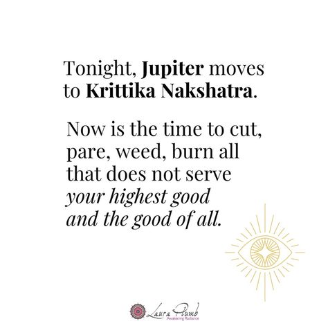 Seriously. Go for it. ✨🕊️ Krittika is a Nakshatra that bridges Aries and Taurus. Jupiter’s move to Krittika heralds the important upcoming transit of Jupiter to Taurus this May 1. The Sanskrit word Krittika gives us our word “critical”, also to critique, to think critically. Its symbol is the knife or blade and its devata is Agni, the power of fire to burn and transform. While Jupiter is still in Aries, a sharp, strategic, no nonsense fire sign, in Krittika you are encouraged to cut, p... Krittika Nakshatra, Taurus Jupiter, Aries And Taurus, Sanskrit Words, Fire Signs, Go For It, Sanskrit, May 1, Encouragement