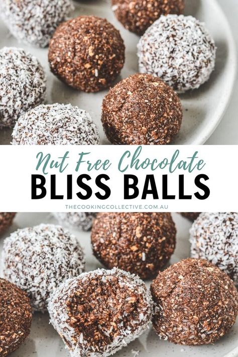 Energy Balls Healthy, Snack Balls, Kids Day, Snack For Kids, Snack Bites, Chocolate Oats, Bliss Balls, Chocolate Nuts, Free Snacks