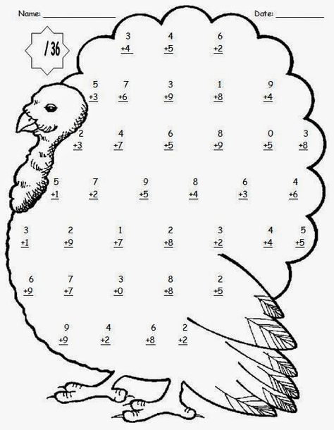 Thanksgiving Multiplication Worksheets, Thanksgiving Math Games, Math Coloring Pages, Thanksgiving Addition, Thanksgiving Math Worksheets, Thanksgiving Math Activities, Math Coloring Worksheets, Thanksgiving Worksheets, Thanksgiving Classroom