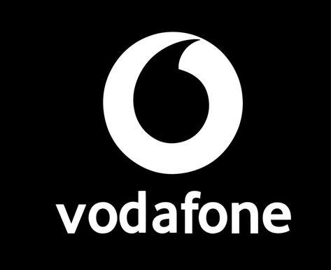 Vodafone Brand Logo Phone Symbol With Name White Design England Mobile Vector Illustration With Black Background Phone Symbol, Mobile Vector, Phone Customization, Brand Mark, Black App, Phone Icons, All Mobile Phones, Phone Icon, Vodafone Logo