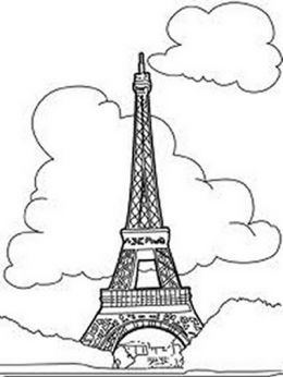 National Landmark Coloring Pages - Historic Tourist Attractions -  Eifel Tower - Paris - France Free Coloring Pictures, Torre Eiffel Paris, Paris Birthday Parties, Around The World In 80 Days, France Colors, Coloring Pages For Boys, Online Coloring Pages, Cool Coloring Pages, The Eiffel Tower