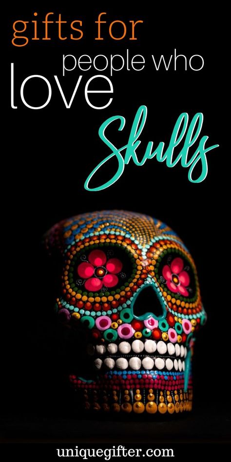 Best Gifts Ideas For People Who Love Skulls | Skull Gifts | Presents With Skulls | Creative Skull Gifts | Awesome Gifts For Skull Lovers | #gifts #giftguide #presents #skull #uniquegifter Skull Gift Ideas, Gothic Gift Ideas, 4th Wedding Anniversary Gift, Skull Designs, Superhero Gifts, Healthy Gift, Skull Gifts, Skull Lover, Boss Gift