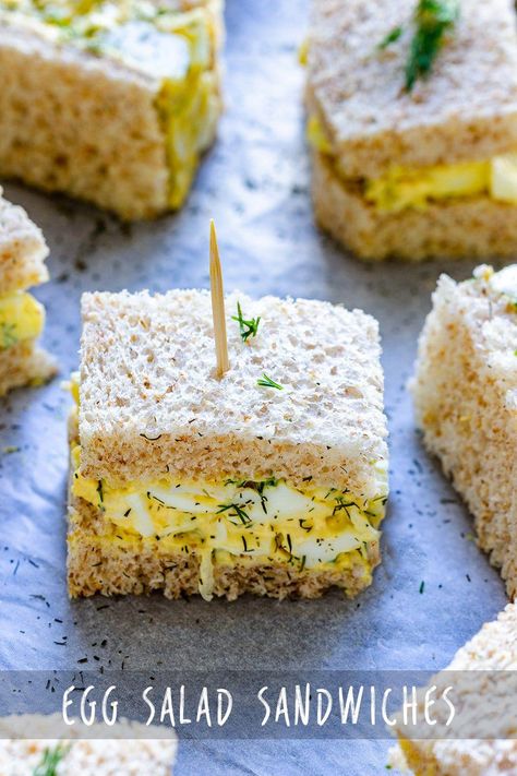 These mini egg salad sandwiches are the perfect appetizer when you have a ton of eggs on hand or if you are looking for ways to use leftover deviled eggs. #minisandwiches #partyfood #appetizers #eggsalad #HomemadeJerkyandMeatSnacks Mini Egg Salad Sandwiches, Homemade Jerky, Egg Salad Sandwiches, Mini Egg, Mini Sandwiches, Meat Snacks, Mini Eggs, Perfect Appetizers, Egg Salad