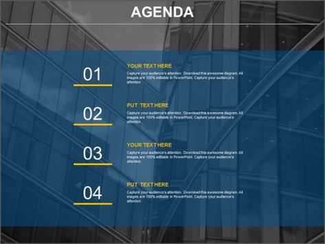 Professionally designed, visually stunning - Four Points Business Agenda Chart Powerpoint Slides Schedule Design Layout, Agenda Layout, Work Presentation, Presentation Inspiration, Academic Poster, Agenda Design, Business Agenda, Conference Banners, Creative Powerpoint Presentations