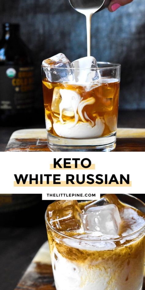 *NEW* How to make a simple, clean ingredient, creamy Keto White Russian with all the traditional flavors without the additional junk! Coffee, booze and cream, here we come! #lowcarbwhiterussian #ketowhiterussian Keto Beverage Recipes, Keto White Russian, White Russian Recipe, Keto Beverages, Keto Alcohol, White Russian Recipes, White Russian Cocktail, Low Carb Cocktails, Keto Cocktails