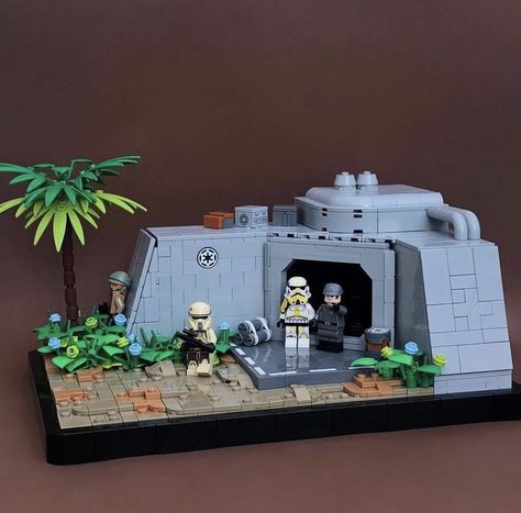 Star Wars Lego Diorama, Lego Star Wars Imperial Base, Lego Star Wars Base Ideas, Lego Star Wars Moc Clone Base, Lego Imperial Base, Lego Starwars Mocs, Lego Star Wars Moc Base, Lego Clone Wars Moc, Starwars Diorama