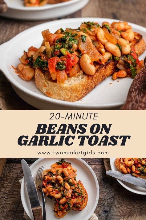 Baked Beans On Toast, Breakfast Beans, Garlic Toast, Beans On Toast, Quick Vegan, Quick Vegan Meals, Vegetarian Meal Plan, Healthy Weeknight Meals, Vegan Brunch