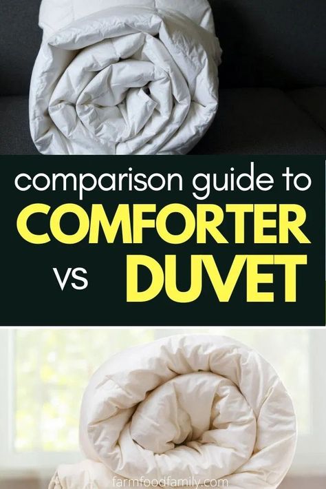 After the sheets, all we know is either the blanket or the comforter. As such, in this post, we will cover the differences between comforters and duvets as they could come in handy the next time you make a shop on beddings. Duvet Vs Comforter, Down Comforter Bedding, Bed Ensemble, Easter Bunny Crafts, All We Know, Home Economics, Soft Comforter, Goose Feathers, Down Comforter