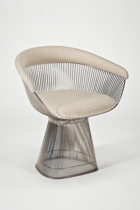 Platner Armchairs (Set of 6) by Warren Platner for Knoll Knoll Platner Chair, Warren Platner Chair, Platner Dining Table, Platner Chair, Breakfast Bar Chairs, Comfy Leather Chair, Warren Platner, Modern Lounge Chairs, Chair Decorations