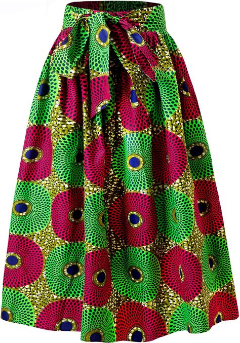 PRICES MAY VARY. African Ankara wax print fabric:tradtional african wax fabric,unique Ankrar style floral around the skirt elstic waistband and hemline Lovely African Dutch Dashiki wax printed cotton skirt.Full circle with wide elastic.Gorgeous print, perfect calf length. This skirt has inseam side pockets Wear with lovely skirt with a slim fitting top or a button down dress shirt, pair it with sandals for a relax look or with high heels for a polish and sophisticated combo GET YOURS TODAY! We a African Print Skirt, Wax Fabric, African Ankara, Full Circle Skirt, Button Down Dress Shirt, Full Circle Skirts, Button Down Dress, Wax Print, Print Skirt