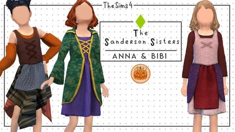 Sims 4 Cc Daphne, Sims 4 Hocus Pocus Cc, Sanderson Sisters Halloween Costumes, Sisters Halloween Costumes, Sims 4 Halloween Costumes, Ts4 Infants, Sims 4 Cc Halloween, Sims 4 Halloween, Sister Halloween Costumes