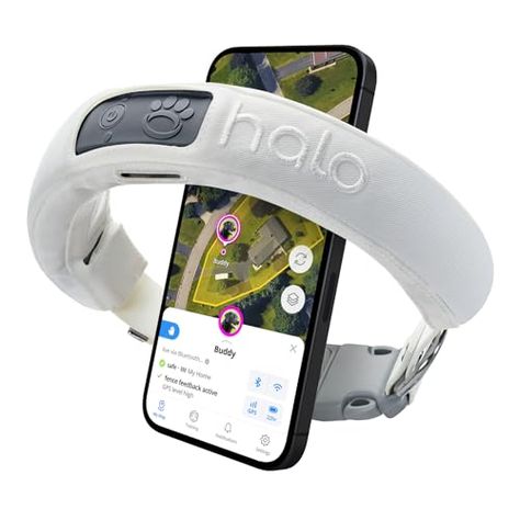 Halo Collar 3 - GPS Dog Fence - Multifunction Wireless Dog Fence & Training Collar with Real-Time Tracking & GPS - Waterproof, Instantly Create and Store Wireless Fences (Medium/Large, Ivory) Halo Collar, Fence Planning, Wireless Dog Fence, Waterproof Dog Collar, Pet Fence, Time Tracking, Training Collar, Dog Fence, Dog Agility