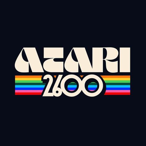 Atari @atari . . . #atari #faelpt #goodtype #lettering #typography #typeface #logo #typedesign #typematters #type #design #graphicdesign | Instagram Game Logos Design, Atari Aesthetic, Arcade Logo, Typography Typeface, Typeface Logo, Ghost Light, Game Logo Design, Retro Video, Logotype Design