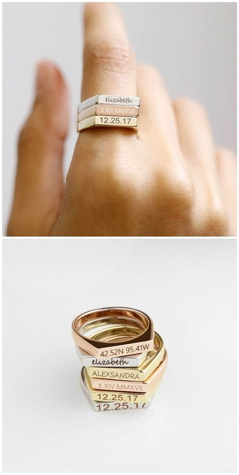 Name Rings Personalized, Anklet Ideas, Couple Ring Design, Mens Rings Fashion, Photo Love, Name Ring, Mens Gold Rings, Ring Trends, Name Rings