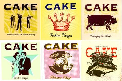 CAKE album art Fashion Nugget Comfort Eagle Band Cake, Cake Band, Whiskey Cake, I'm With The Band, Horror Music, Science Fiction Tv, I Love Music, Movie Genres, Band Posters