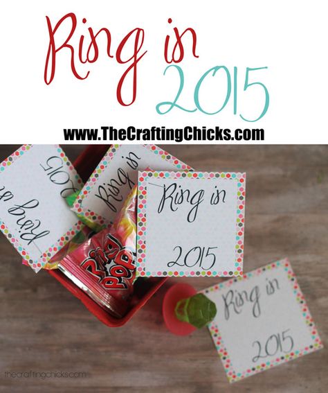 Ring in 2015 - New Year's Eve Printable New Year's Eve Crafts, Kids Party Crafts, Eve Game, New Year's Crafts, Creative Gift Wrapping, Girly Gifts, Neighbor Gifts, New Year Decor, New Years Day