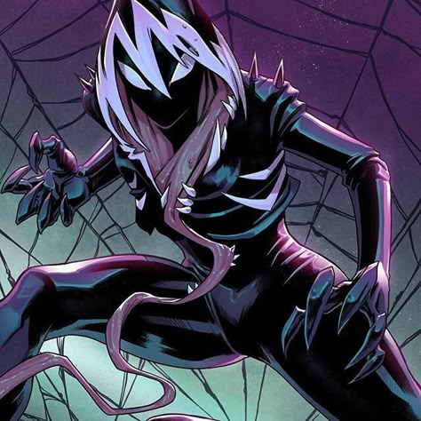 #wattpad #fanfiction Symbiote Male Reader X Gwen Stacy Aka Ghost Spider Venom Girl, Symbiotes Marvel, Venom Art, Venom Comics, Marvel Venom, Marvel Characters Art, Spiderman Artwork, Marvel Fan Art, Arte Dc Comics