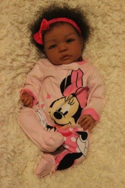 This auction is to Order a custom made baby like the one in the pic.The outfit will be differant and baby will be ready in 4 weeks.You can pick the eye color you would like.Pic will be sent prior to s Reborn Babies Black, Cheap Reborn Dolls, African American Reborn Babies, Real Looking Baby Dolls, Newborn Dolls, African American Baby Dolls, Reborn Baby Boy Dolls, American Baby Doll, Life Like Baby Dolls