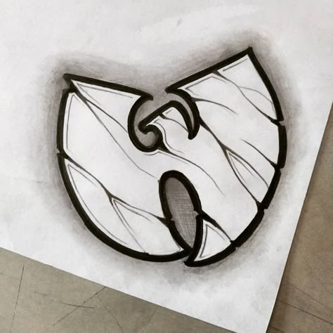 Wutang Tattoo Design, Traditional Wu Tang Tattoo, Wu Tang Honeycomb Tattoo, Wu Tang Graffiti, Wutang Tattoo, Wu Tang Clan Drawings, Wu Tang Tattoo, Hop Tattoo, Hip Hop Tattoo