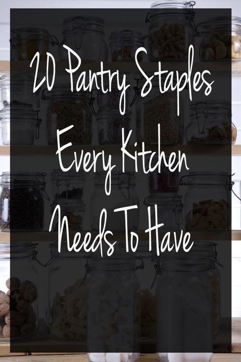 Does your kitchen have these pantry staples on hand? If you need to cook a quick meal, these are must have kitchen items to have! Yard Jenga, Pantry Stock, Must Have Kitchen Items, Future Decor, Organize Kitchen, Kitchen Necessities, Mom Life Hacks, Kitchen Needs, Easy Living